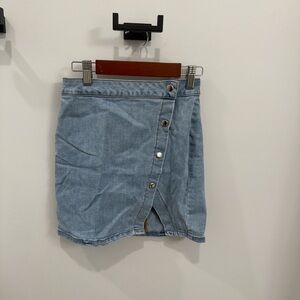 PacSun Asymmetrical Button Denim Skirt